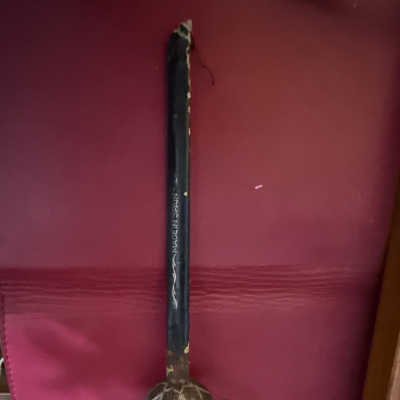 Medieval Style Rapier Sword «Letter Opener» Handed Silver Black with Scabbard