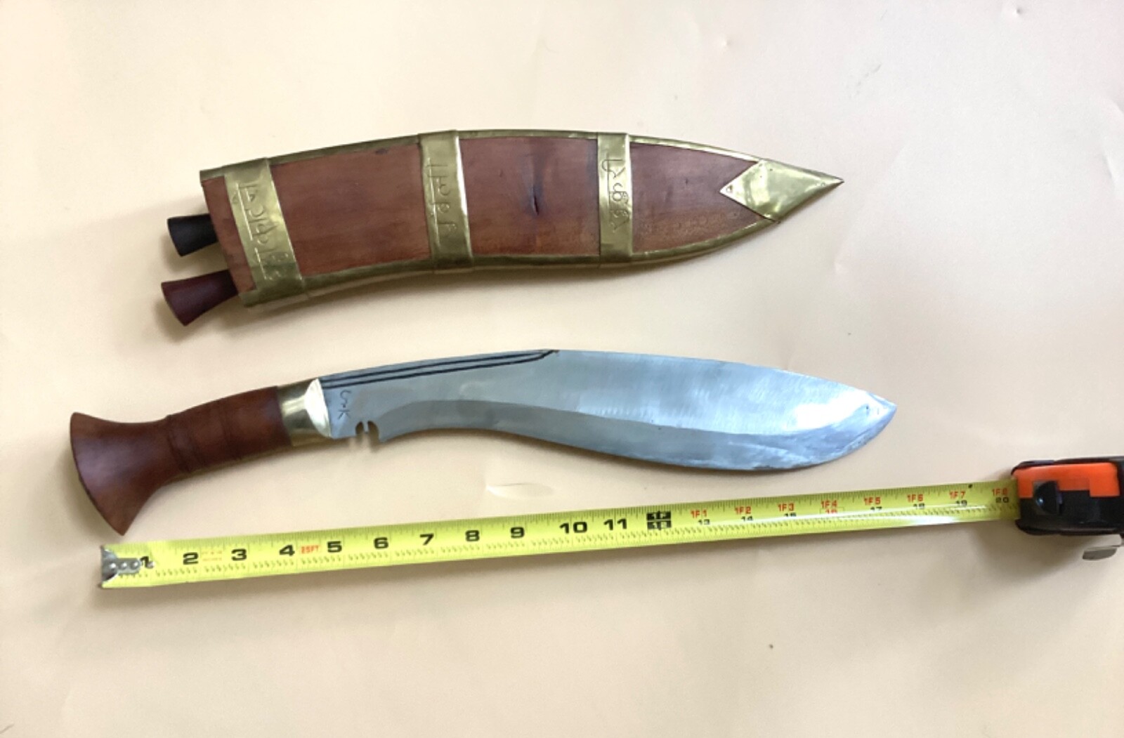 RARE GK Bone Cutter Kukri, Village Khukuri 18 inch Hand Forged Blade Knife.