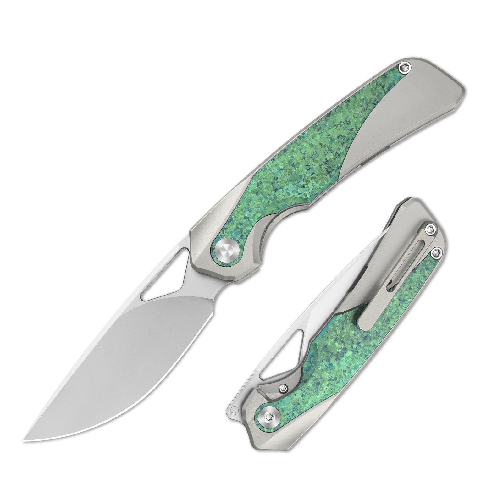 Kizer Topsail EDC Folding Pocket Knife M390 Blade Titanium Handle Ki3735A4