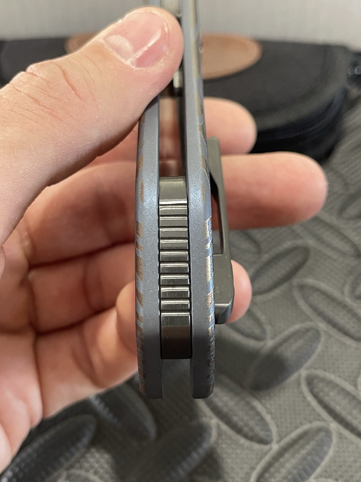 Darrel Ralph Knives – Dominator V4 – Anodized Titanium Scales w/ a S35VN Blade.