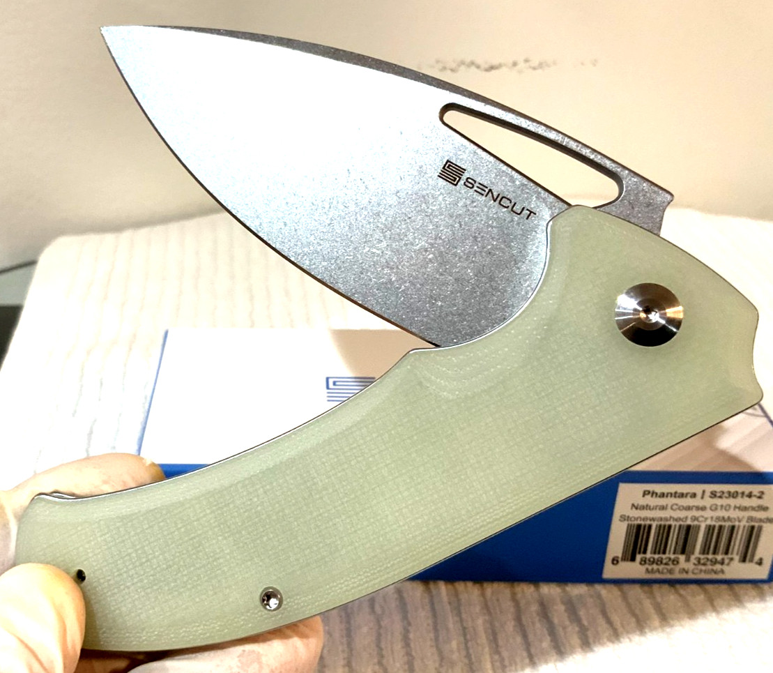 *PHAT BLADE* JADE (Sencut) Phantara 9Cr18MoV *BIG* Blade ~ Protection Knife