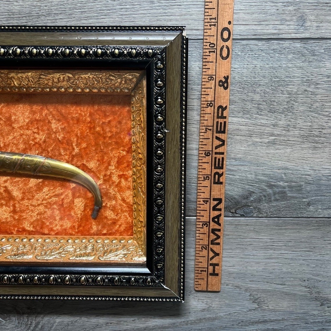 Jambiya Persian Style Decorative Dagger Framed Shadowbox Ornate Brass Sheath