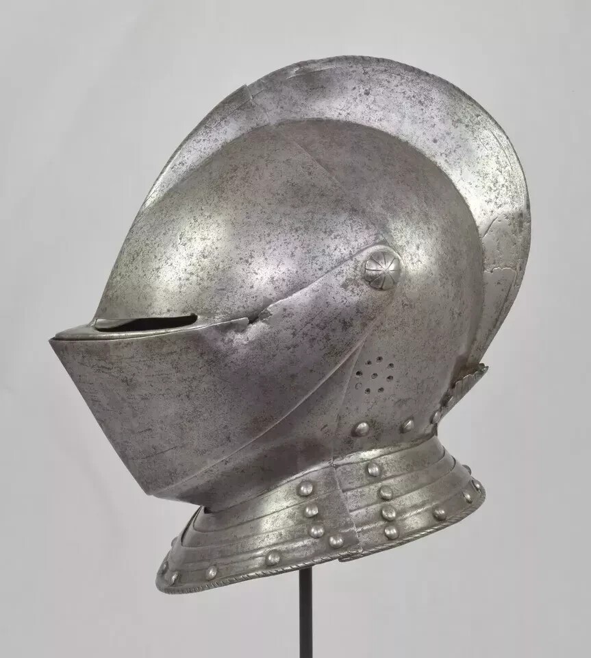Medieval Close Helmet Battle Ready 14 Gauge Bassinet Knight Armor Helmet Christm