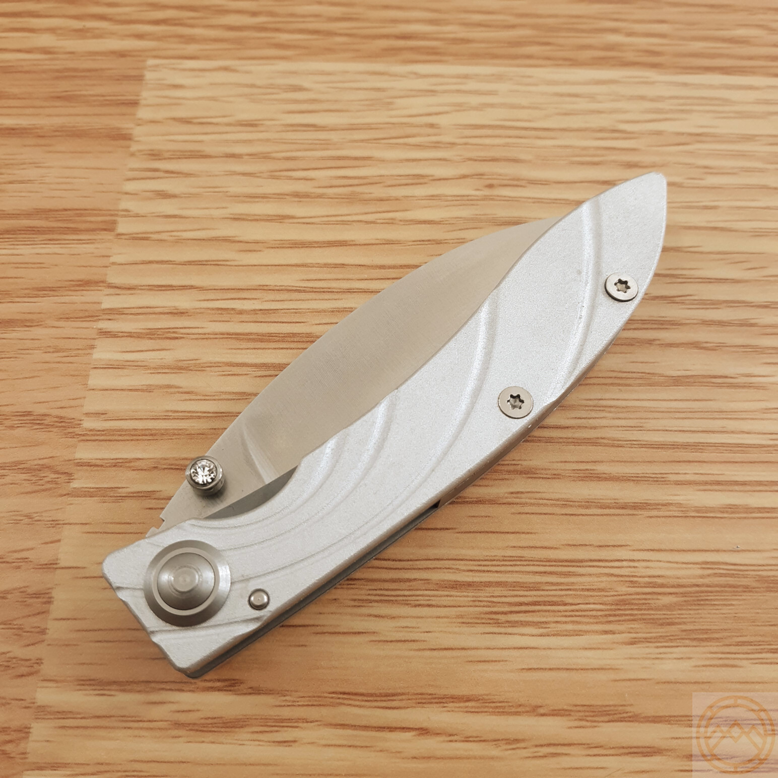 Linton Cutlery Linerlock Folding Knife 3.25″ ATS-34 Stee Blade Aluminum Handle
