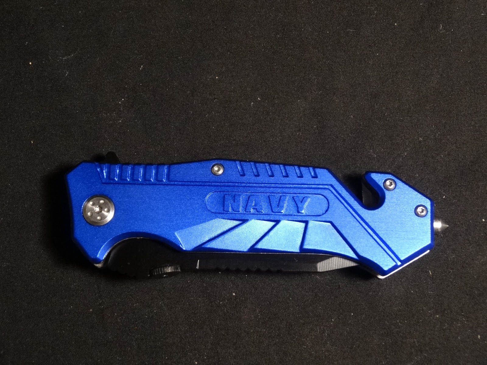 United States Navy Seal YC-501N Tactical Folding Knife With Dog Tag