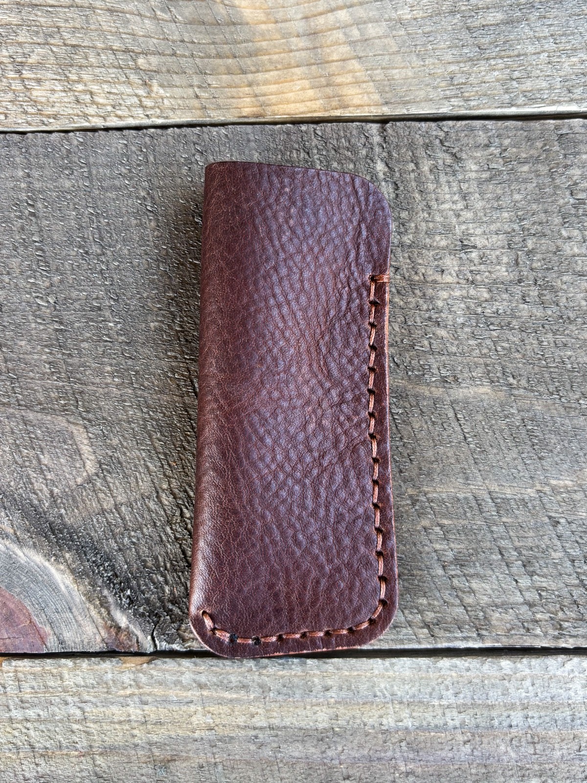 Leather EDC Pocket Knife Slip universal 4.75”x 2” fits Bugout, Stockman and more