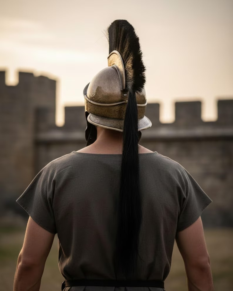 Handmade Spartan King Leonidas Helmet- 300 Movie Replica Greek Warrior Armor