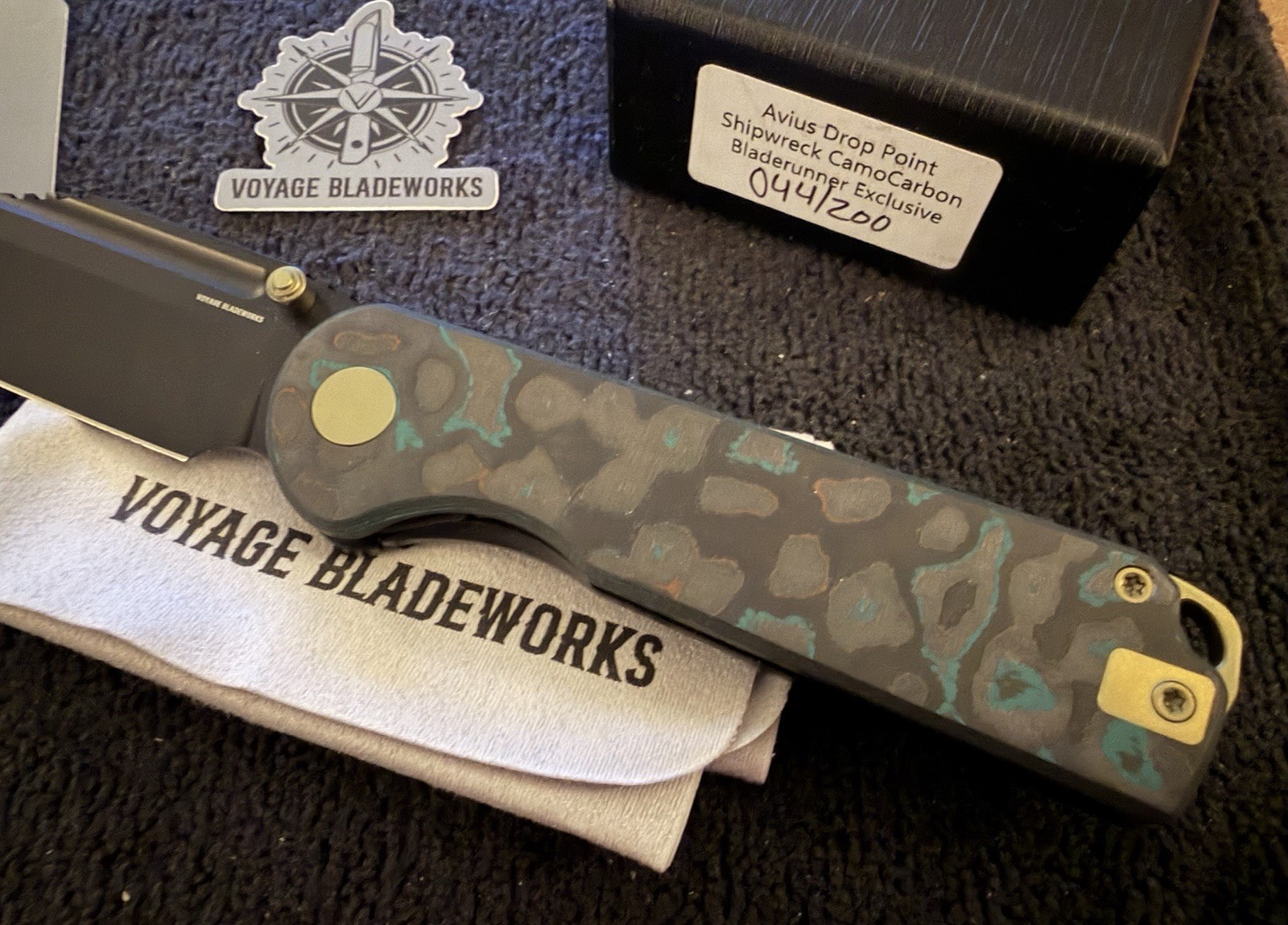 Voyage Bladeworks Avius 80s CamoCarbon & Shipwreck Serial #44 BROP Exclusive