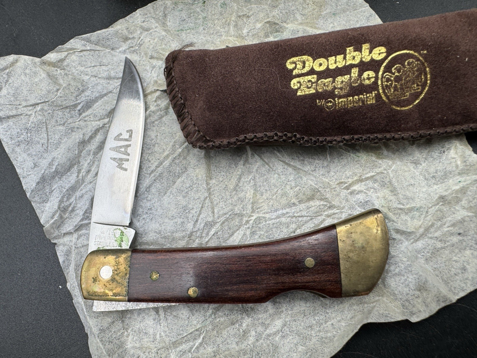 NEW OLD STOCK MAC TOOLS FRONTIER DOUBLE EAGLE BY IMPERIAL #4715 LOCKBACK KNIFE