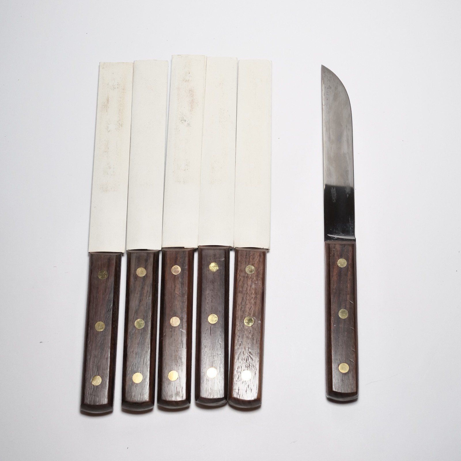 Lot of 6 70’s/ 80’s Ichiro Hattori mfg Star M Knife; Seki. Japan New Old Stock