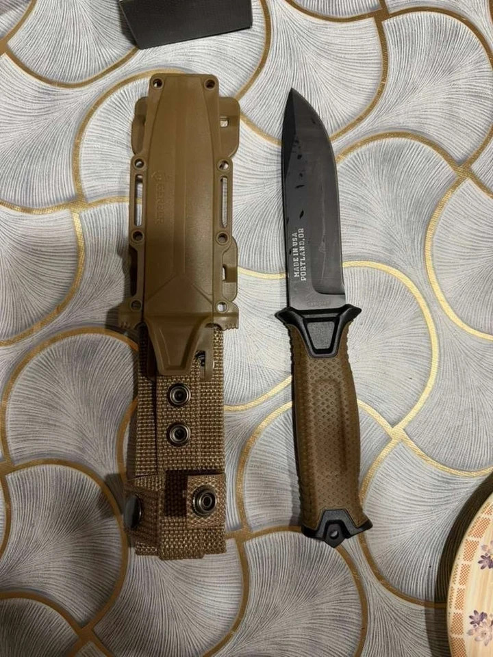 Gerber StrongArm Fixed Blade Knife Plain Edge – Coyote Brown