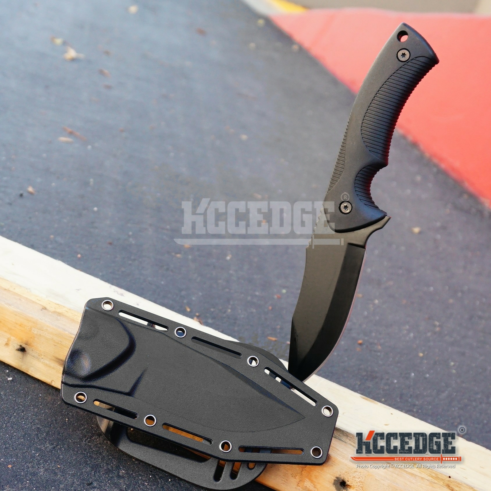 9″ Combat FIXED BLADE KNIFE 2 Colors SURVIVAL w/ Kydex Sheath & Paddle Clip