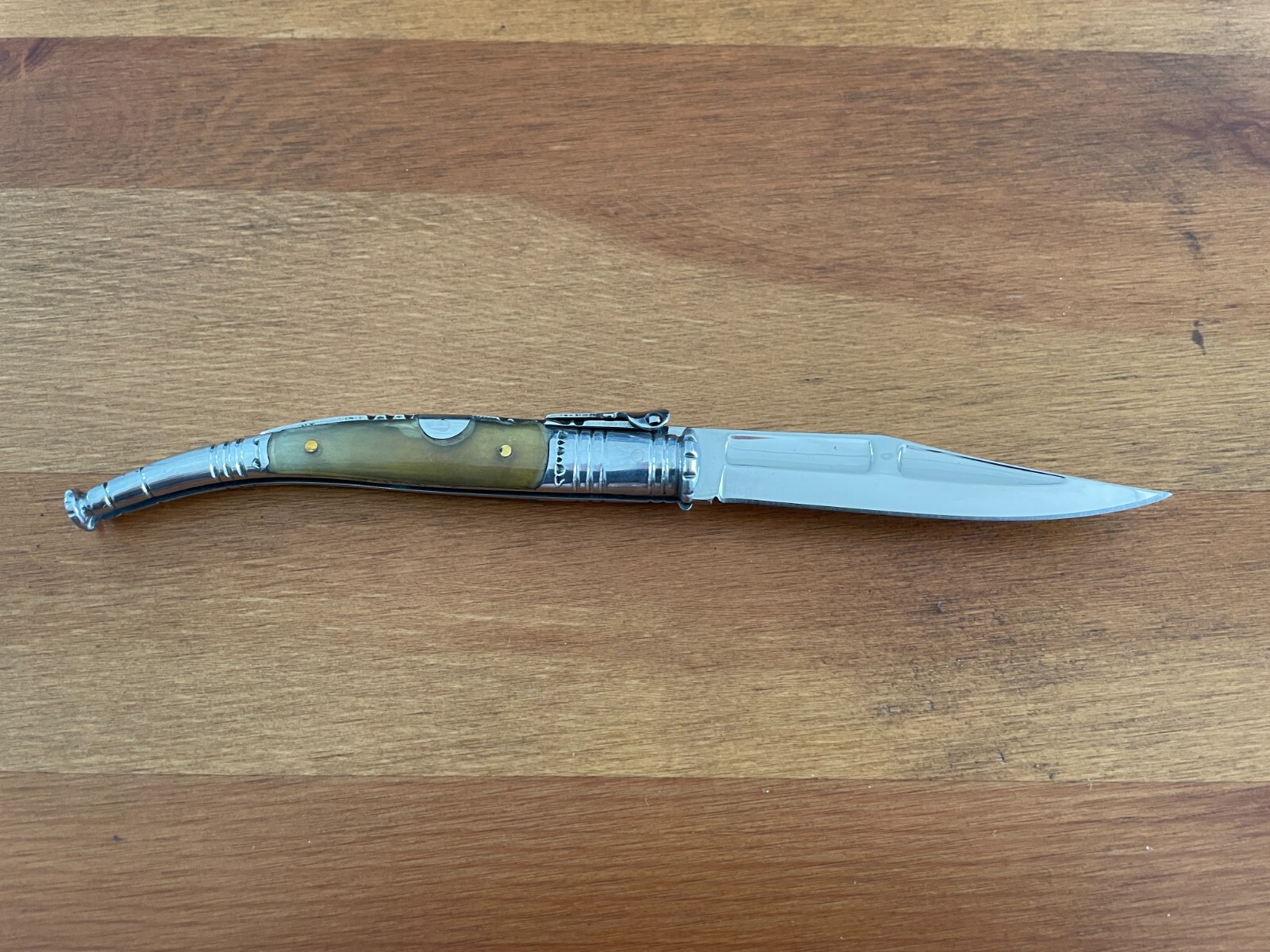 3.34” Spanish Navaja Serrana Folding Pocket Knife Bullhorn Handle – US Seller