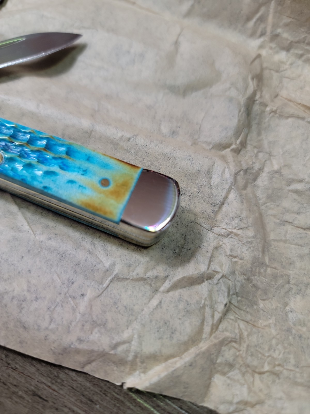 2024 Case XX Sea dragon Bone Razor 62005RAZ Corn Cob Burnt Caribbean Blue 25210