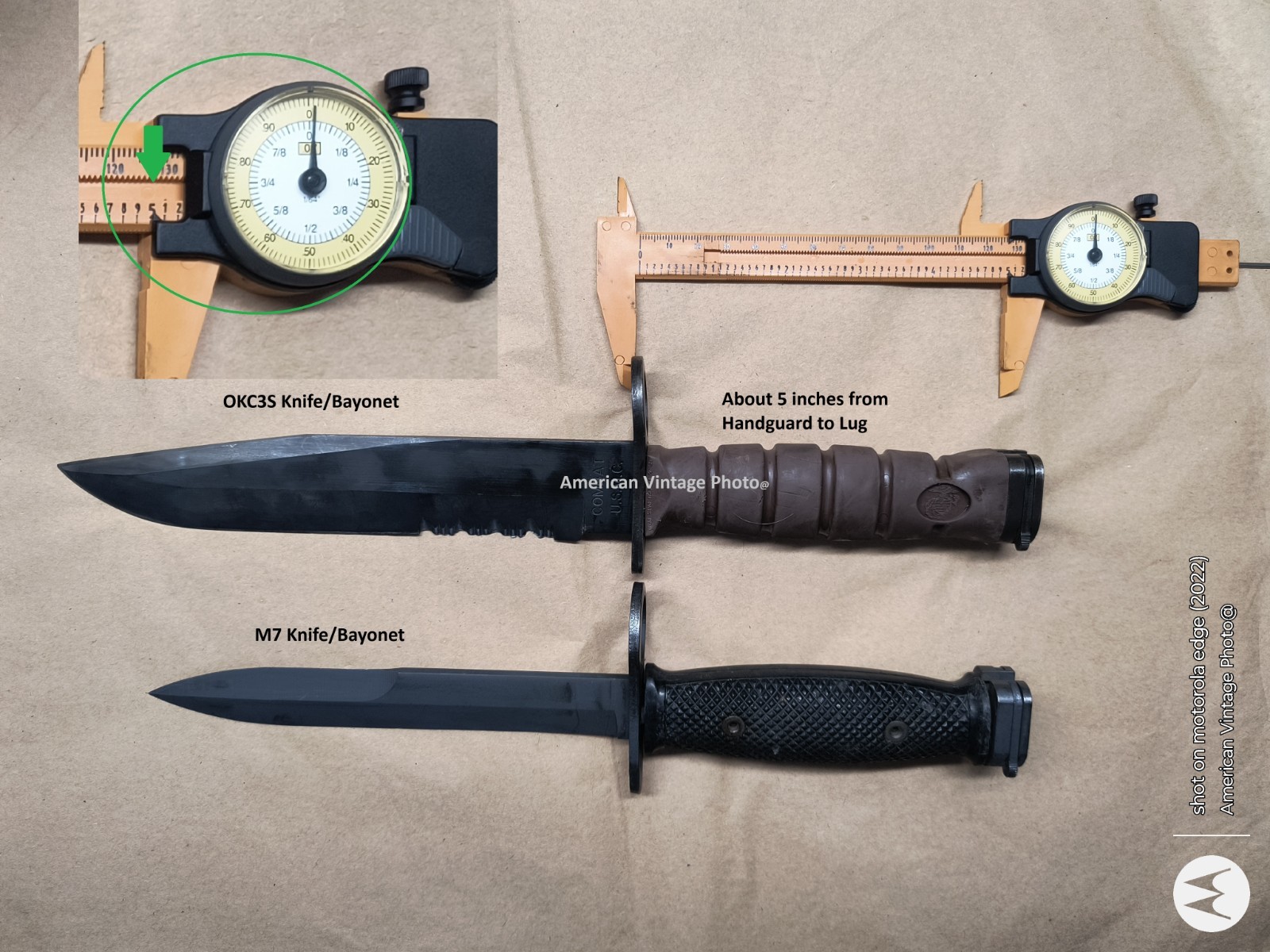 Vintage OKC3S Knife USMC Marine Corps Bayonet Ontario Knife Co & Scabbard