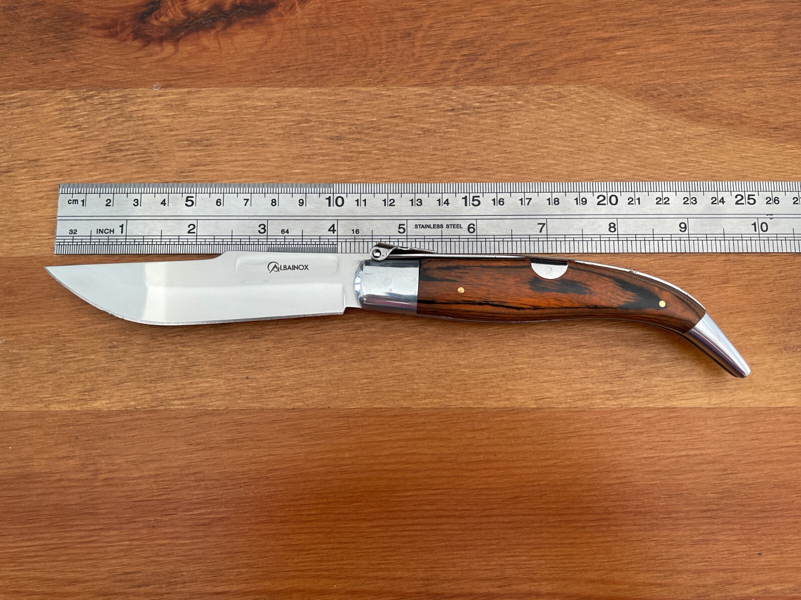 4.2” Spanish Navaja Teja Albacete Pocket Knife Red Stamina Scales – USA Seller