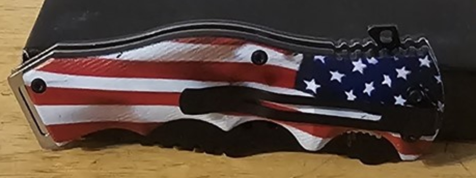AMERICAN FLAG USA UNITED STATES PATRIOTIC SPRING ASSISTED KNIFE BLADE BELT CLIP