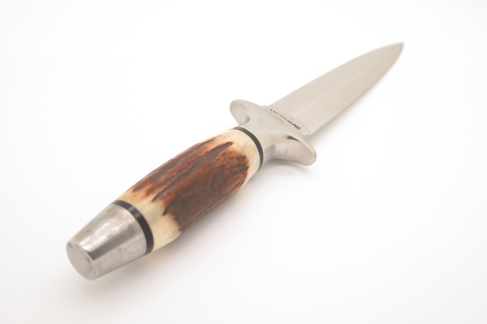 Vintage 1980s Valor Miami 491 Stag Seki Japan Short Commando Fixed Dagger Knife
