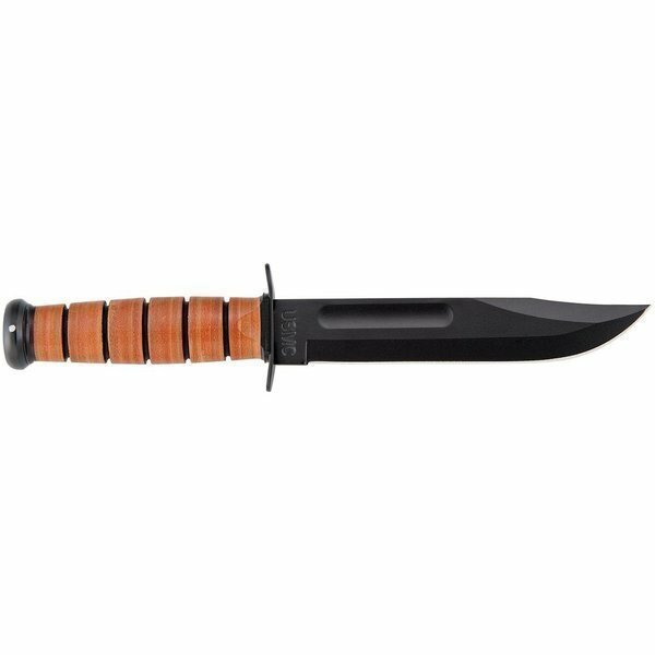 KA-BAR Leather Handled Original U.S.A Fighting/Utility Knife Fast Fast Shipping