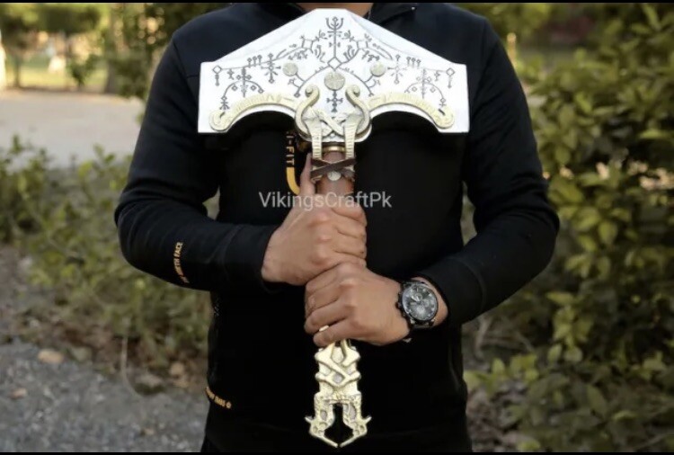 Custom Handmade Carbon Steel Blade God Of War Hammer | Thor Hammer | God of War