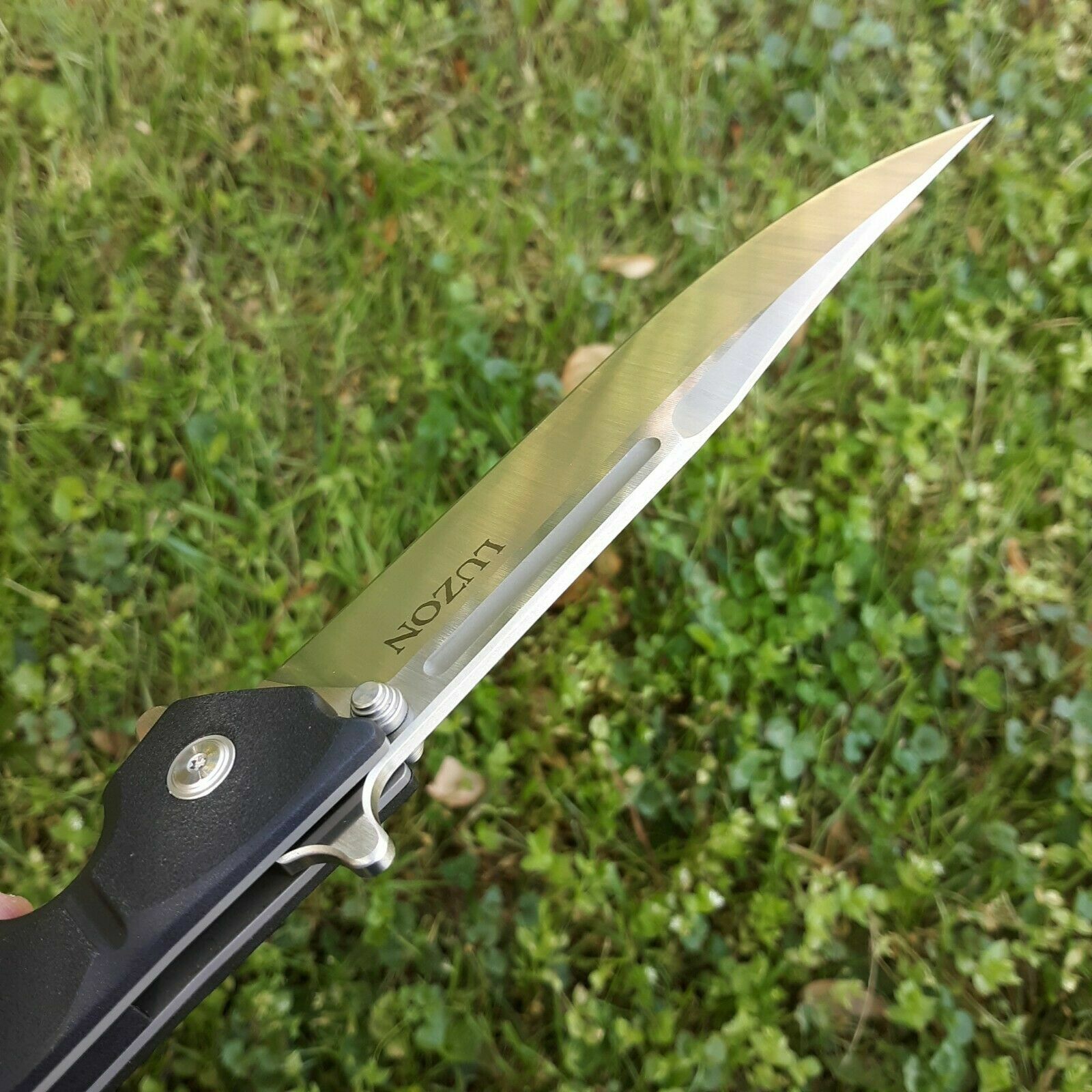 Cold Steel Large Luzon Folding Knife 6″ 8Cr13MoV Steel Blade Black GFN Handle