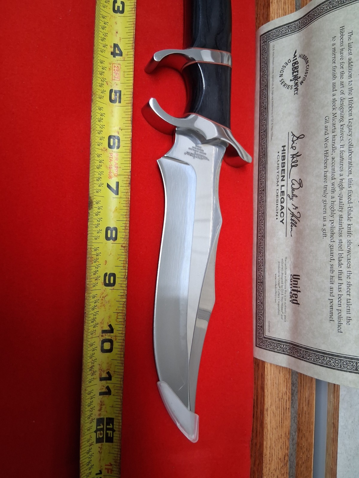 GIL HIBBEN’s LEGACY III FIGHTER Knife with Sheath & Box! NEW Condition!! 12 1/2″