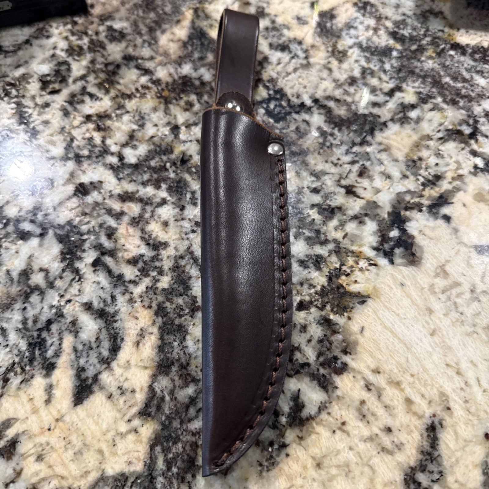 JRE Industries Fixed Blade Knife Sheath Brown Leather Belt Pouch Case 10.25″x5.5