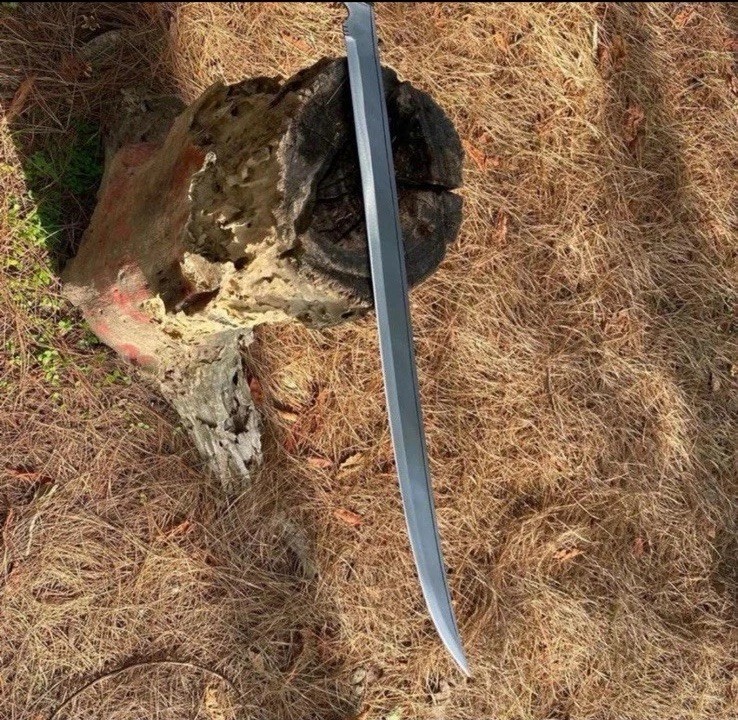 Viking Style Tactical Machete | Handmade Carbon Steel Blade | Camping 30 inches