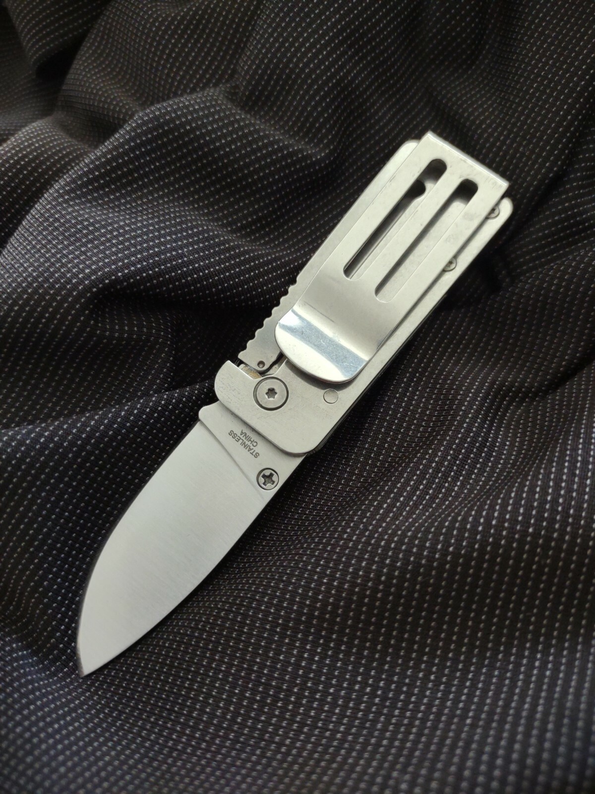 Black Money Clip Folding Locking Pocket Knife – Free Same Day Shipping!