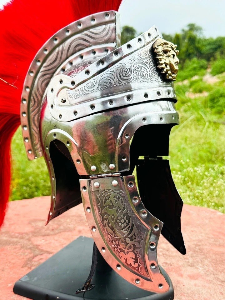 Roman Centurion Helmet Roman Design Engraved Helmet Handmade Gift item