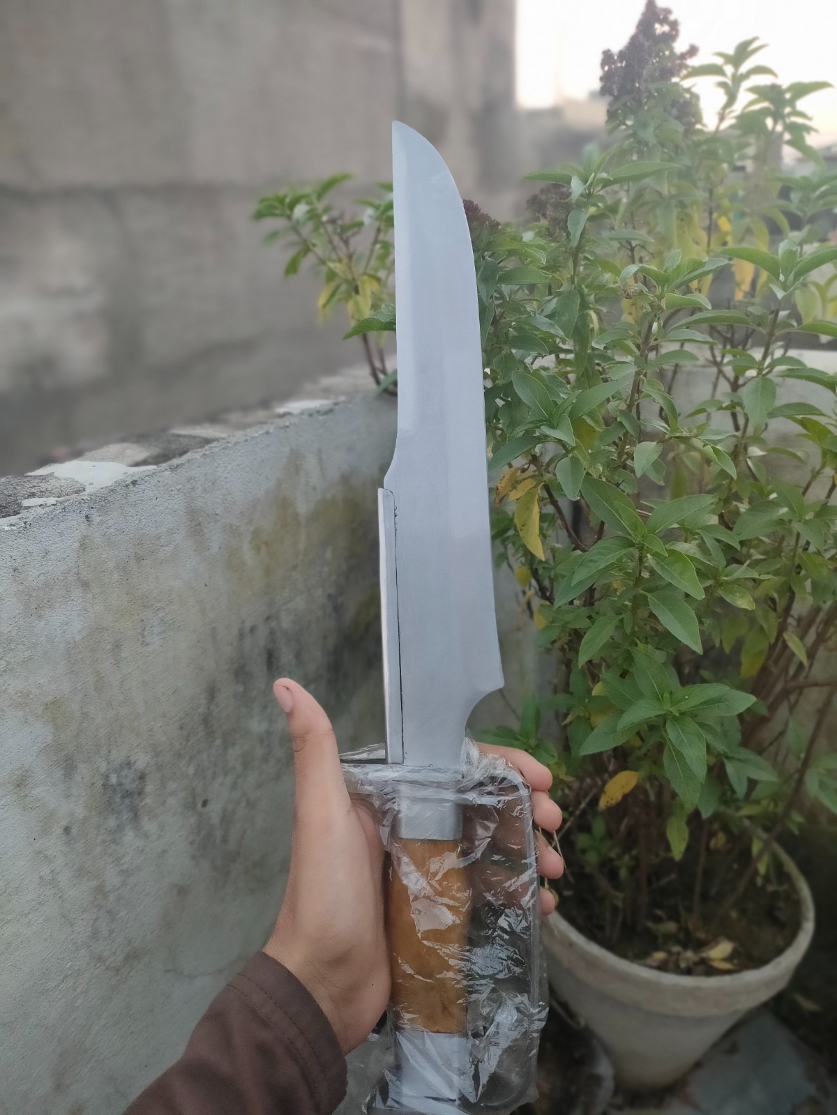 HANDMADE 18» D2 STEEL HAND FORGED HUNTING SURVIVAL KNIFE + FREE USA DUTY PAID