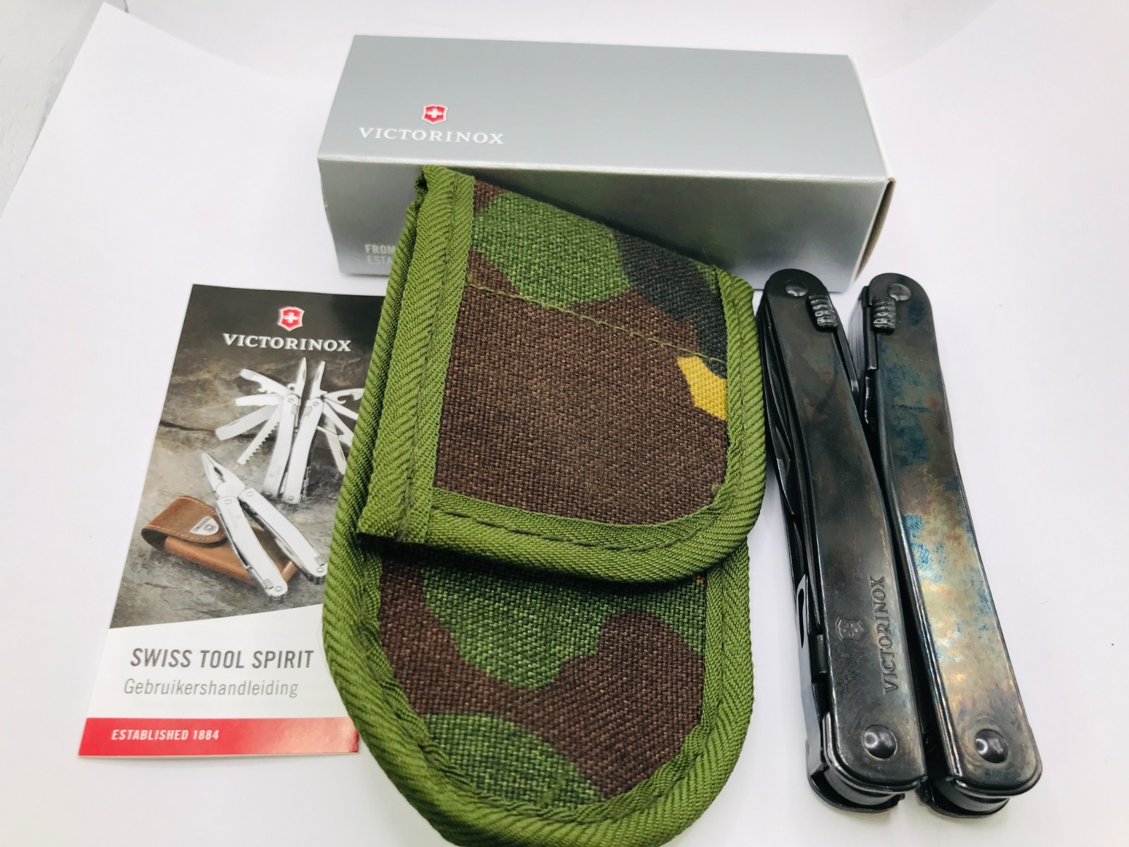 VICTORINOX Swisstool Spirit (or Spirit S – 3.0223) Black Dutch Army Knife NEW OV