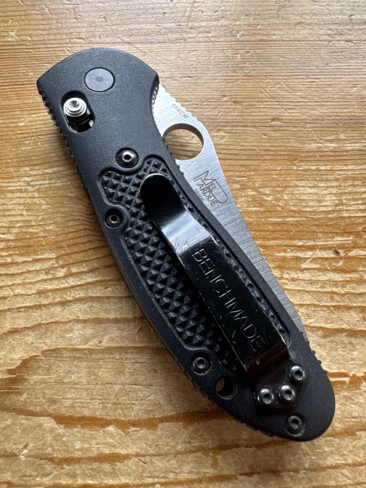 Benchmade Griptilian 550 Mel Pardue 154CM Folding Knife AXIS Lock Black Pocket