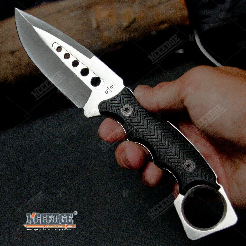 9″ Tactical Knife w/ Kydex Style Sheath Razor Sharp Full Edge Full Tang Blade
