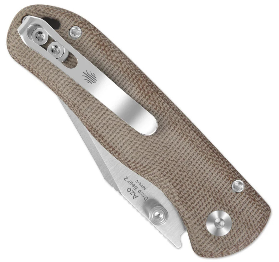 Kizer Cutlery Drop Bear 2 Folding Knife 3″ Nitro V Steel Blade Micarta Handle