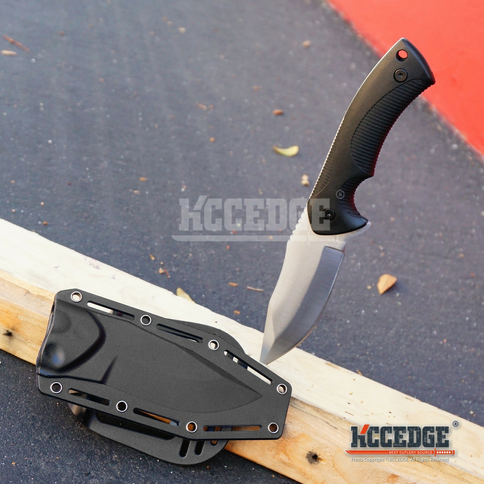 9″ Combat FIXED BLADE KNIFE 2 Colors SURVIVAL w/ Kydex Sheath & Paddle Clip