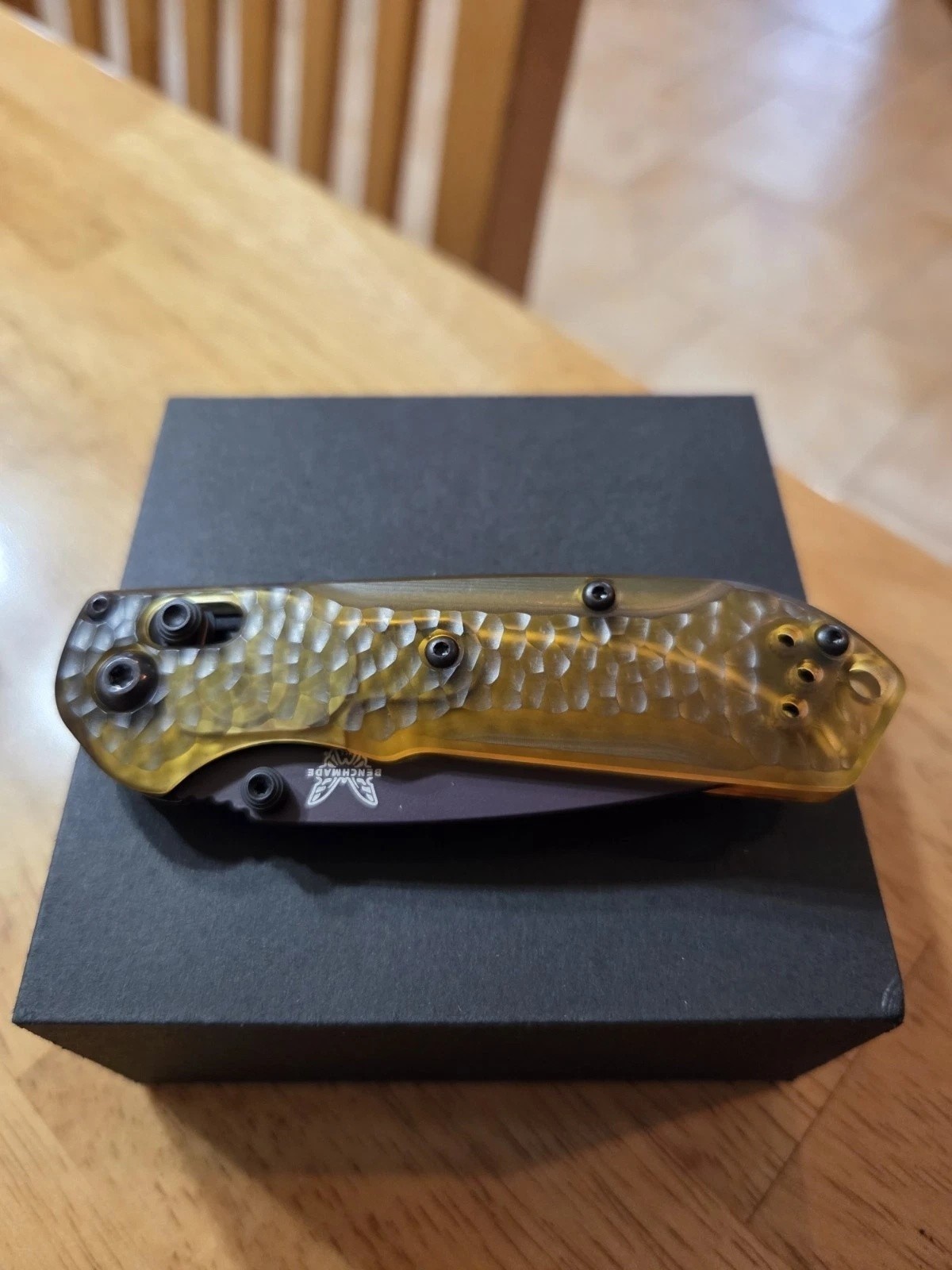 Benchmade 565PL-2501 Amber Folding Pocket Knife Manual EDC Tool