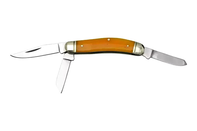 SPECIAL! Cold Steel Sowbelly Stockman Knife Yellow Bone Handles 8Cr13MoV Blades