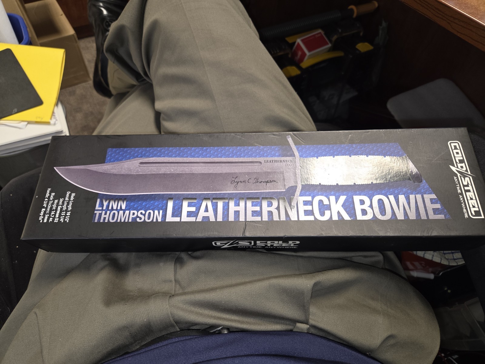 Lynn Thompson Cold Steel Leatherneck Bowie Knife 10.5″ New In Box Ltd Ed #1519
