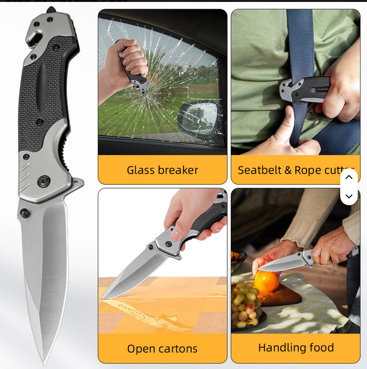 Tactical Folding Pocket Knife – 9″ Stainless Blade – EDC Survival