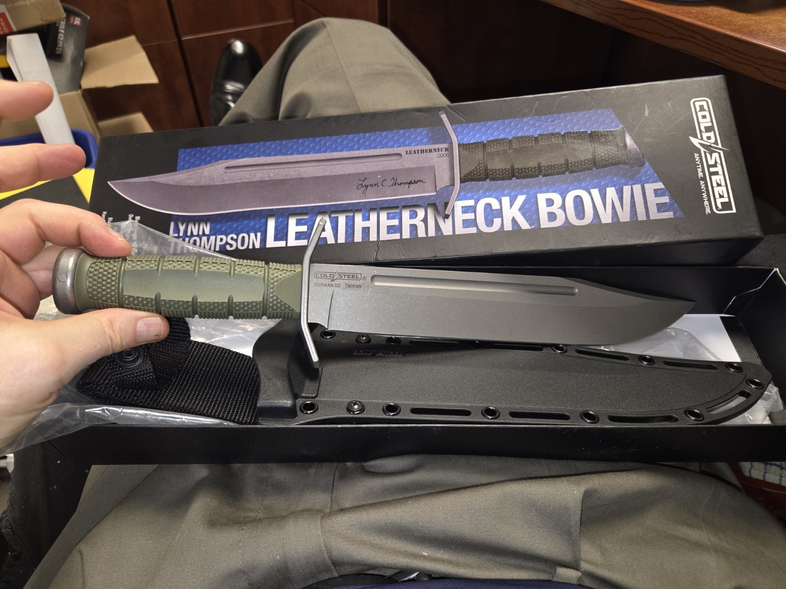 Lynn Thompson Cold Steel Leatherneck Bowie Knife 10.5″ New In Box Ltd Ed #1519
