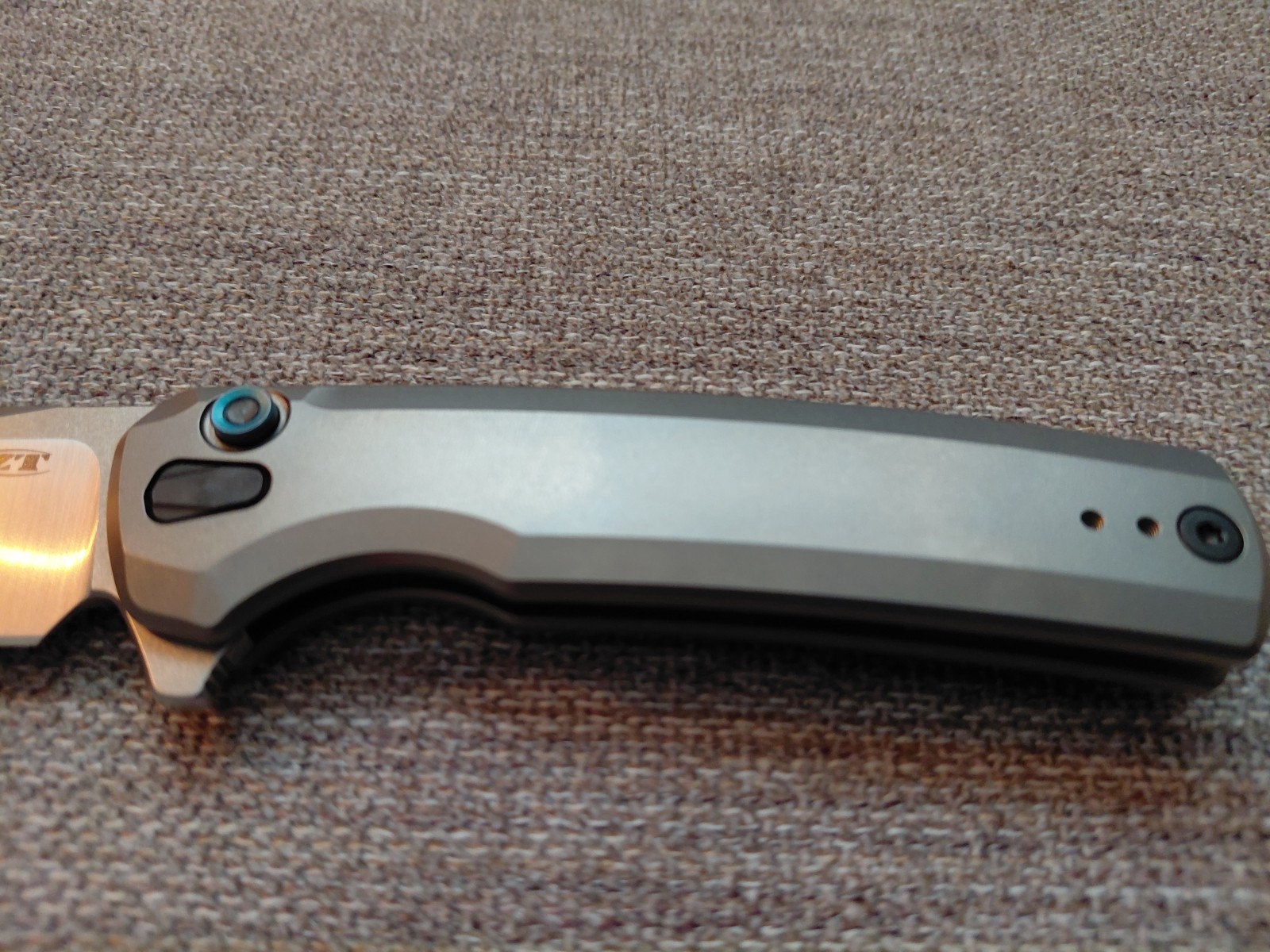 Zero Tolerance 0044 CPM S45VN Titanium Button Lock Manual Drop Point Knife