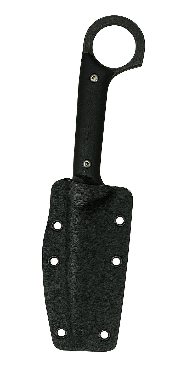 ELITEDGE Fixed Blade TACTICAL DAGGER Black EDC Boot / Belt Knife & Kydex Sheath