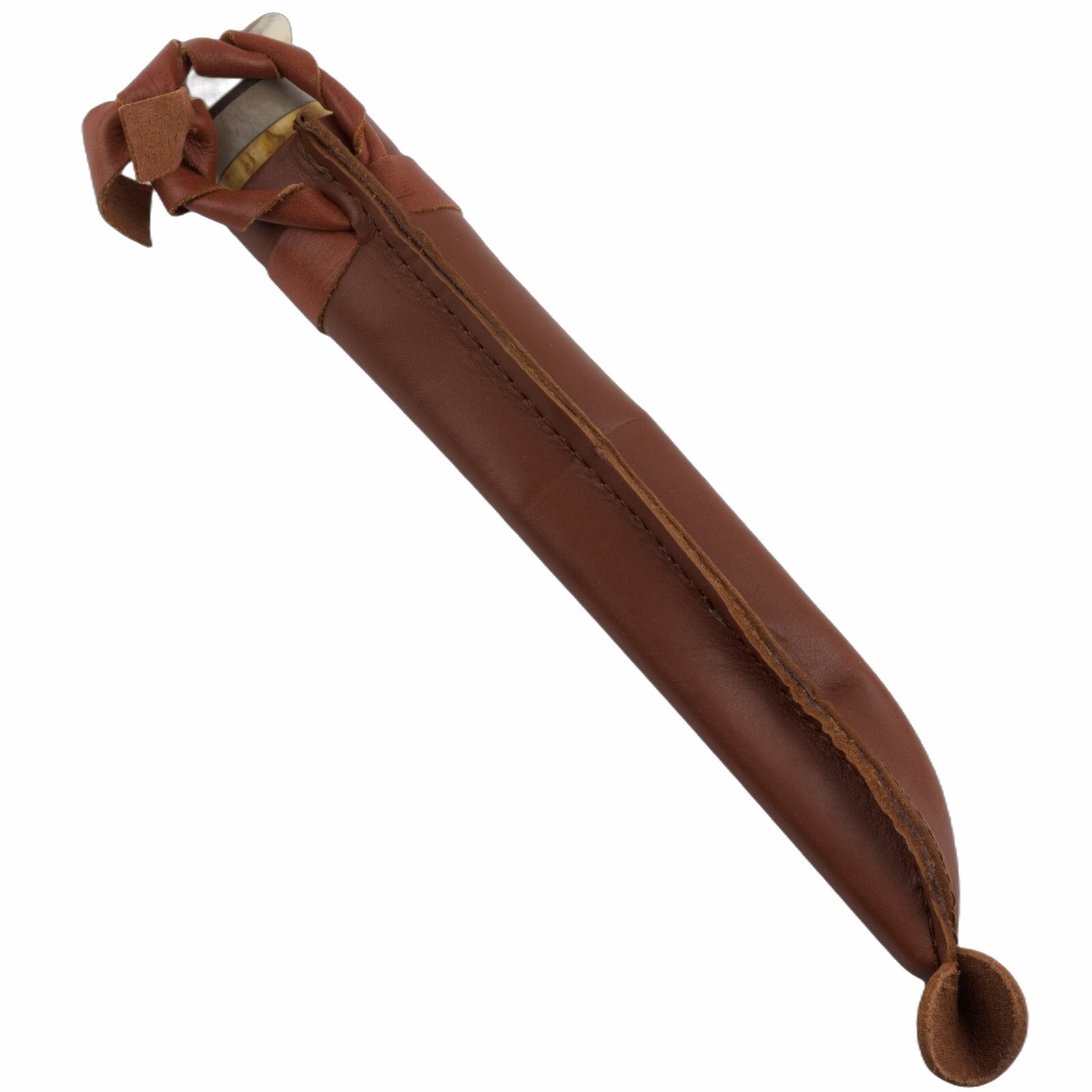 Wood Jewel Reindeer Herder’s Curly Birch Knife Finland Carbon Steel Blade Sheath