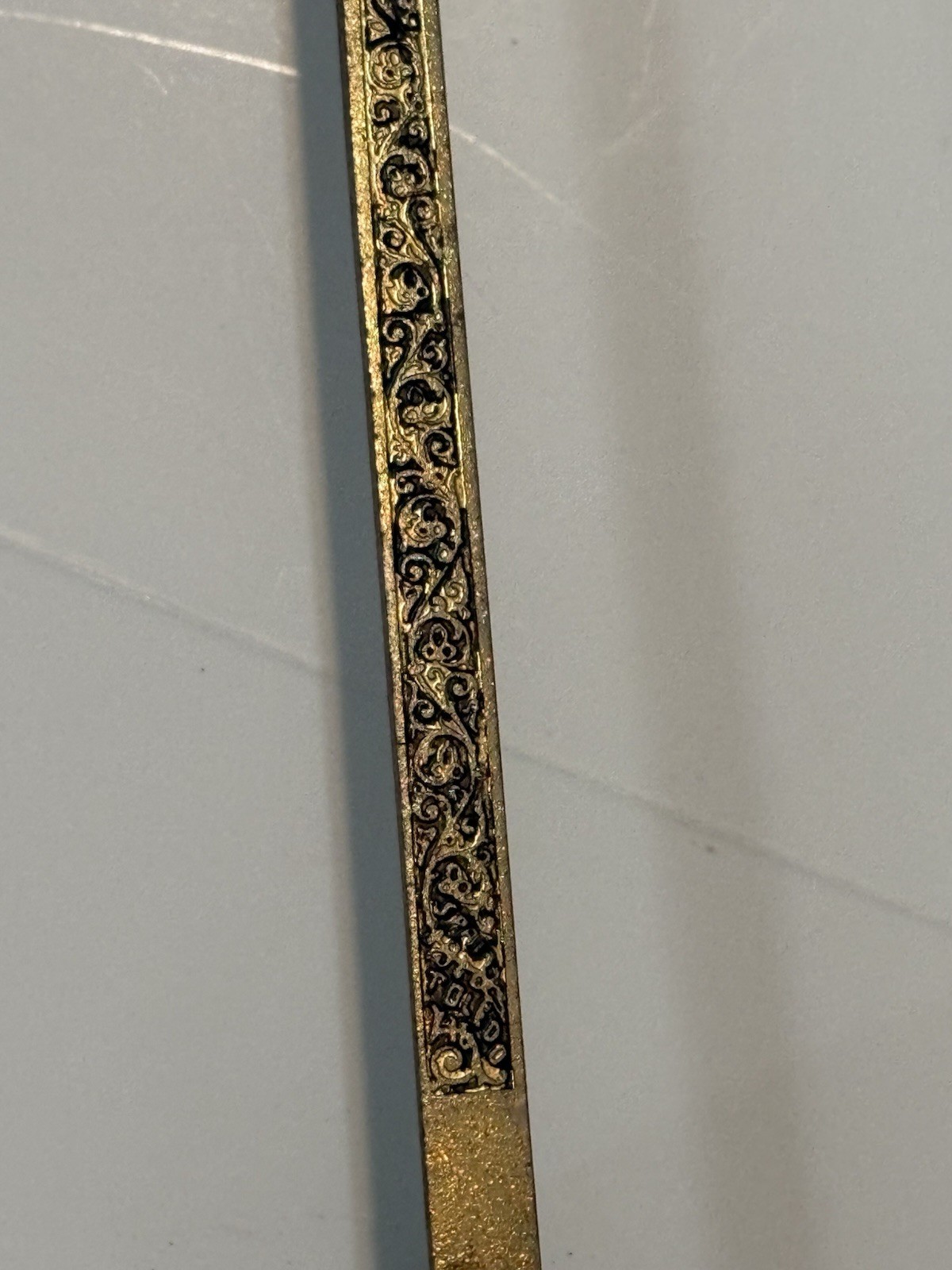 Vintage Pair Toledo Spain 42” Decorative Fencing Foils Engraved Swords