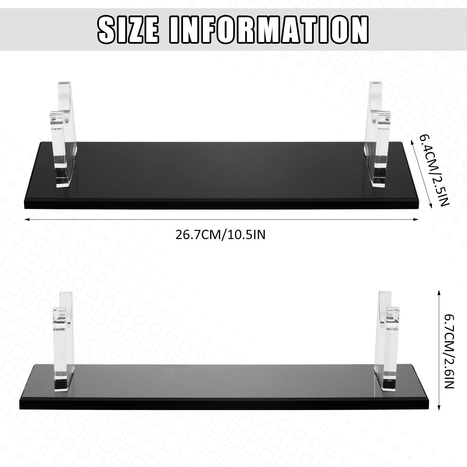 Acrylic Sword Stand 2Piece Desktop Holder for Decorative Table Display