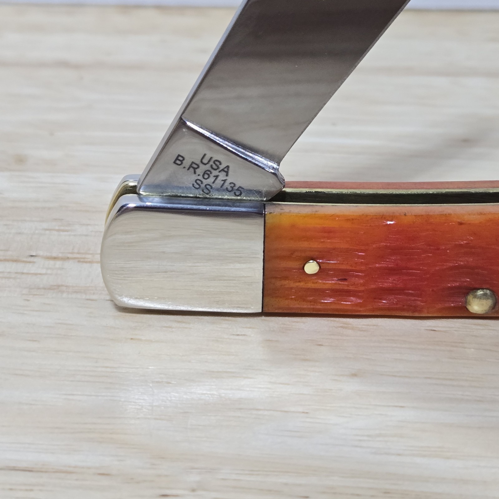 2026 Case XX BR61135 SS Knife Tequilla Sunrise Bone Crandall Jig Axe Handle