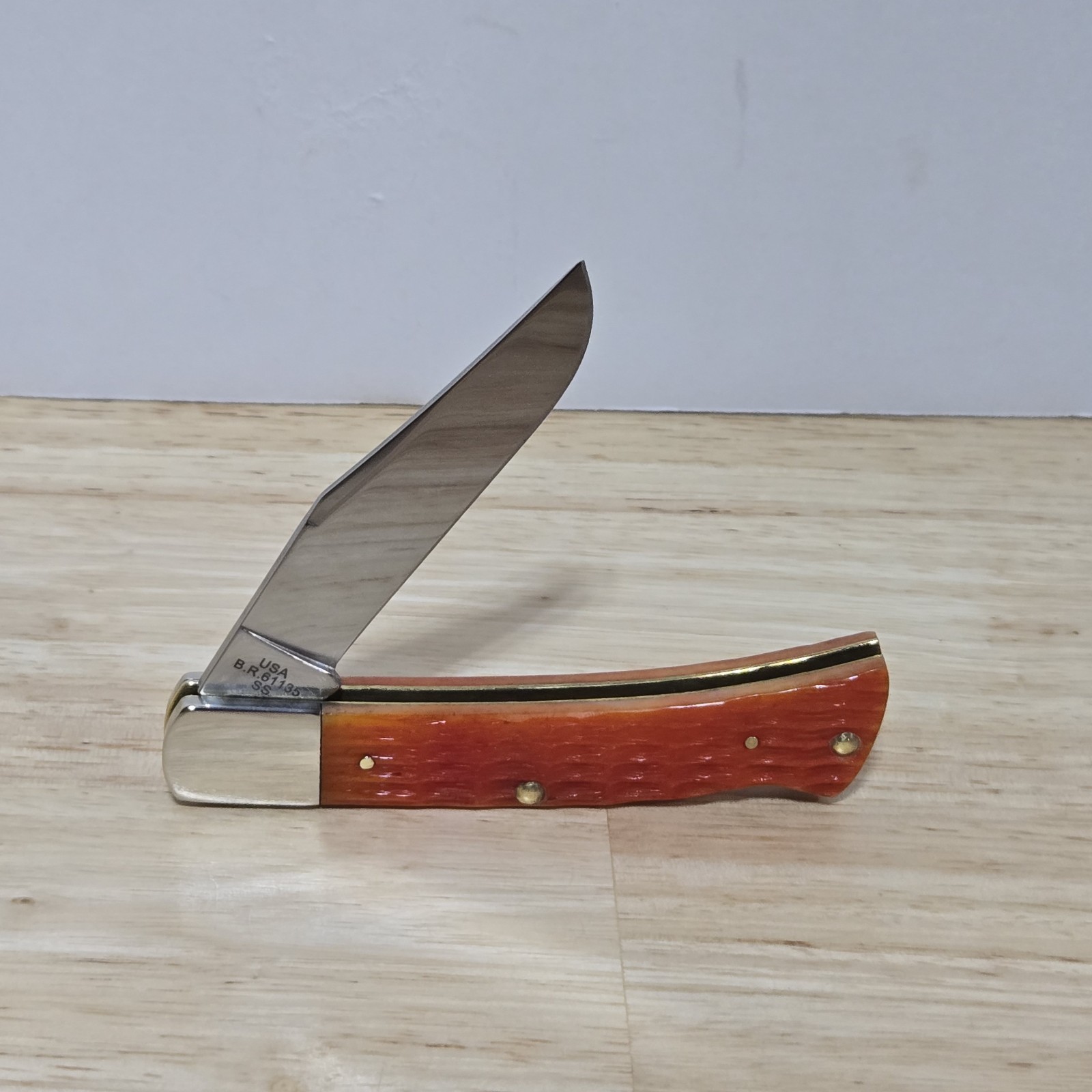 2026 Case XX BR61135 SS Knife Tequilla Sunrise Bone Crandall Jig Axe Handle