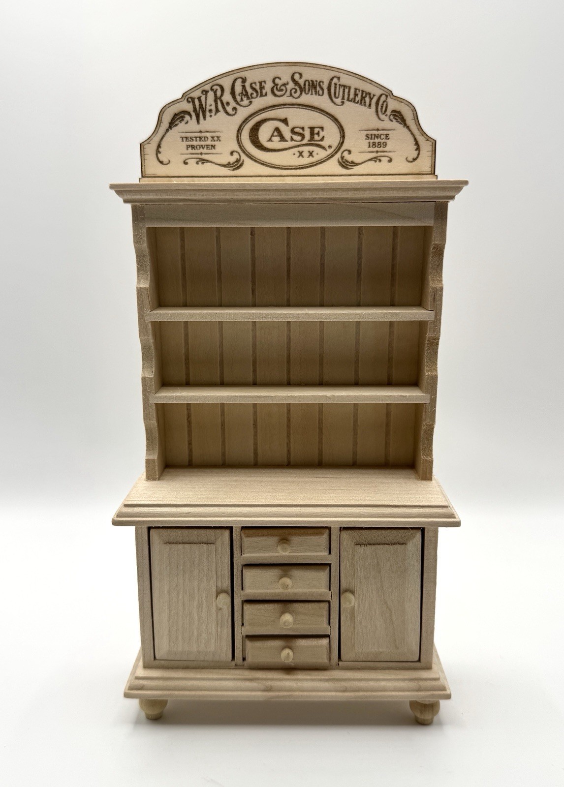 Custom Mini Case Inspired Pocket Knife Display Cabinet Wood Shelf Stand Decor