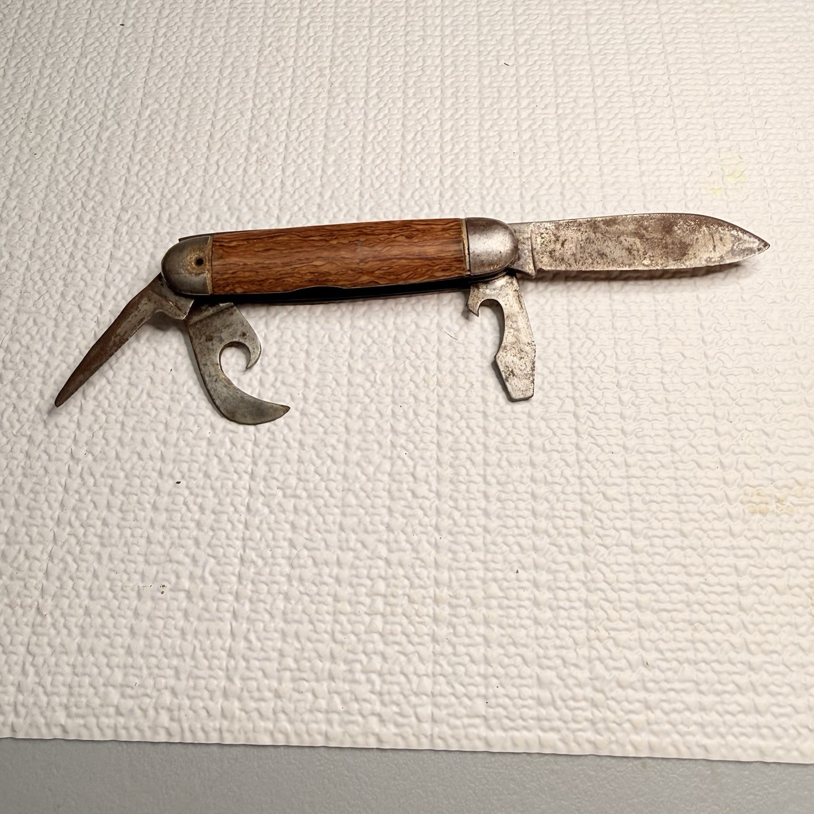 Vtg Imperial Kamp King Pocket Knife ProvRI Pat 2391731 4 Blade Scout Strong Snap
